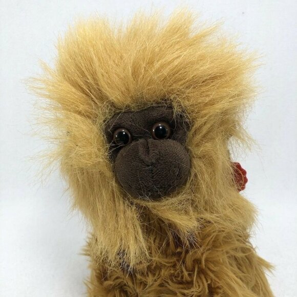 Rare Keel Toys Golden Lion Tamarin Monkey Plush 11” Ape Realistic Badge Fluffy - Picture 5 of 10